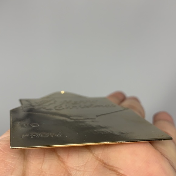 LilliKins Merry Christmas metal & paper cards vtg - Picture 5 of 16